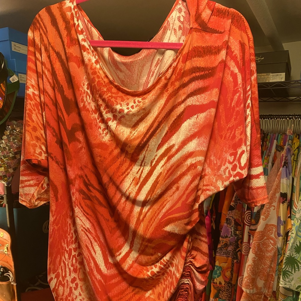 EUC drapey Natori ruched tunic | M